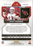 2021 Kurt Warner Panini Prizm PURPLE PRIZM 75/125 #82 Arizona Cardinals
