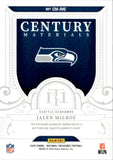2025 Jalen Milroe Panini National Treasures CENTURY MATERIALS ROOKIE 25/49 RC PATCH #CM-JME Seattle Seahawks