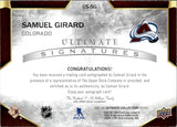 2021-22 Samuel Girard Upper Deck Ultimate SIGNATURES AUTOGRAPH AUTO #US-SG Colorado Avalanche