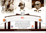 2008 Jim Brown Otto Graham Lou Groza Donruss Threads DYNASTY CENTURY PROOF 95/100 #D-9 Cleveland Browns