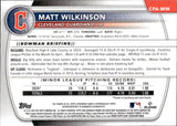 2025 Matt Wilkinson Bowman 1ST BOWMAN GREEN REFRACTOR CHROME PROSPECT AUTOGRAPH 18/99 AUTO #CPA-MW Cleveland Guardians