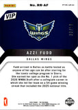 2026 Azzi Fudd Panini THE NATIONAL VIP RED WHITE BLUE PRIZM ROOKIE 33/50 RC #RR-AF Dallas Wings
