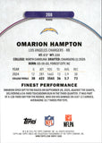 2025 Omarion Hampton Topps Finest GREEN GEOMETRIC REFRACTOR ROOKIE 10/25 RC #208 Los Angeles Chargers