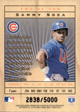 1996 Sammy Sosa Donruss Leaf Limited LUMBERJACKS 2838/5000 #2 Chicago Cubs