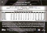 2025 Austin Riley Topps Chrome Black WHITE REFRACTOR 4/10 #39 Atlanta Braves