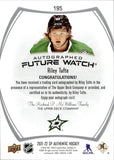 2021-22 Riley Tufte Upper Deck SP Authentic FUTURE WATCH AUTOGRAPH ROOKIE 822/999 AUTO RC #195 Dallas Stars