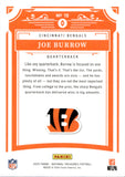 2025 Joe Burrow Panini National Treasures PURPLE 53/75 #19 Cincinnati Bengals