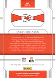 2018 Larry Johnson Panini National Treasures SIGNATURES AUTOGRAPH 65/99 AUTO #S-LJ Kansas City Chiefs