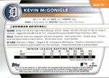 2025 Kevin McGonigle Bowman Chrome Propects 1ST BOWMAN MOJO REFRACTOR #BCP-79 Detroit Tigers 1