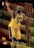 1998-99 Alonzo Mourning Shaquille O'Neal Topps EAST WEST #EW2 Miami Heat Los Angeles Lakers