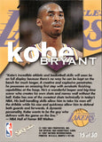 1997-98 Kobe Bryant Skybox NBA Hoops TALKIN HOOPS #15 Los Angeles Lakers 1