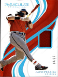 2019 David Peralta Panini Immaculate PLATINUM BLUE JERSEY 04/25 #76 Arizona Diamondbacks