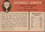 1961 Stanley Coveleskie Fleer #100 Cleveland Indians BV$10