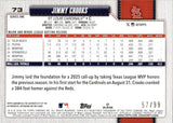 2026 Jimmy Crooks III Bowman Topps SERIES ONE GREEN FOIL ROOKIE AUTOGRAPH 57/99 RC AUTO #73 St. Louis Cardinals