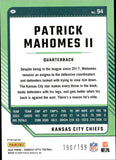 2024 Patrick Mahomes Panini Donruss Optic BLUE PRIZM 190/199 #94 Kansas City Chiefs