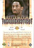 2000-01 Kobe Bryant Upper Deck Hardcourt THRILLER INSTINCT #TI8 Los Angeles Lakers