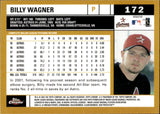 2002 Billy Wagner Topps Chrome GOLD REFRACTOR #172 Houston Astros