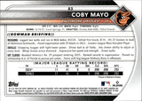 2025 Coby Mayo Bowman Chrome GOLD REFRACTOR ROOKIE 14/50 RC #83 Baltimore Orioles