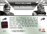 2007 Paul Posluszny Kyle Williams Topps Co-Signers DUAL AUTOGRAPH AUTO #CSA-WP Buffalo Bills