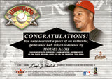 2001 Moises Alou Fleer Platinum LUMBERJACKS GAME-USED BAT Houston Astros
