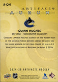 2024-25 Quinn Hughes Upper Deck Artifacts PURPLE AURUM 6/25 #A-QH Vancouver Canucks