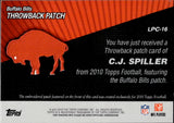 2010 C.J. Spiller Topps THROWBACK MANUFACTURED PATCH #LPC-16 Buffalo Bills