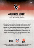 2025 Aireontae Ersery Topps Signature Class BLACK ROOKIE 9/10 RC #195 Houston Texans