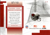 2007 Edgerrin James Donruss Leaf Limited GAME-WORN PRIME JERSEY PATCH 7/10 #J-8 Arizona Cardinals