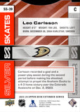 2023-24 Leo Carlsson Upper Deck Extended Series SILVER SKATES RED DIE-CUT ROOKIE 33/100 RC #SS-39 Anaheim Ducks