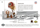 2001 Stephen Davis Upper Deck SP Authentic SIGN OF THE TIMES AUTOGRAPH AUTO #SD Washington Redskins