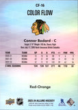 2023-24 Connor Bedard Upper Deck Allure COLOR FLOW RED-ORANGE ROOKIE RC #CF-16 Chicago Blackhawks