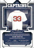 2022 Jason Varitek Leaf In The Game Used CAPTAINS RAINBOW HOLO GAME-USED MEMORABILIA 3/9 JERSEY #C-14 Boston Red Sox
