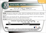 2025 Shotaro Morii Bowman Chrome Prospects 1ST BOWMAN SHIMMER REFRACTOR #BCP-170 Oakland A's