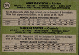 1971 Mike Davison George Foster Topps ROOKIE STARS #276 San Francisco Giants BV$50