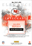 2025 Jalen Royals Panini Impeccable ELEGANCE ROOKIE AUTOGRAPH HELMET PATCH 24/89 RC AUTO #ELE-JRS Kansas City Chiefs