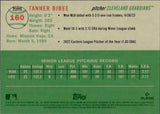 2023 Tanner Bibee Topps Chrome Platinum Anniversary ROSE GOLD REFRACTOR ROOKIE 68/75 RC #160 Cleveland Guardians