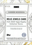 2024 Garbine Muguruza Topps Royalty RELIC JEWELS 7/25 #RCJ-GM TENNIS