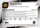 2025 Jadarian Price Bowman University Chrome REFRACTOR #117 Notre Dame Fighting Irish Seattle Seahawks