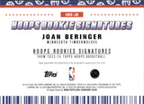 2025-26 Joan Beringer Topps NBA Hoops ROOKIE SIGNATURES AUTOGRAPH AUTO #HRS-JB Minnesota Timberwolves
