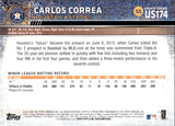 2015 Carlos Correa Topps Update ROOKIE DUGOUT SP PHOTO VARIATION RC #US174 Houston Astros