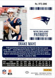 2024 Drake Maye Panini Contenders ROOKIE TICKET SWATCHES JERSEY RC #RTS-DME New England Patriots