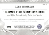 2024 Alex De Minaur Topps Royalty TRIUMPH RELIC SIGNATURES 37/75 AUTOGRAPH AUTO #TRS-AD TENNIS