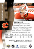 2023-24 Dustin Wolf Upper Deck Premier GOLD ROOKIE 1/65 RC #117 Calgary Flames