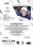 2023-24 Vincent Desharnais OPC Platinum COSMIC ROOKIE AUTOGRAPH 21/65 RC AUTO #R-VD Edmonton Oilers