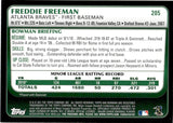 2011 Freddie Freeman Bowman GOLD BORDER ROOKIE RC #205 Atlanta Braves 7