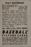 1952 Walt Masterson Bowman #205 Boston Red Sox BV$15