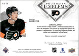 2023-24 Tyson Foerster Upper Deck Ultimate ULTIMATE EMBLEMS ROOKIE AUTOGRAPH RC AUTO #UE-TF Philadelphia Flyers