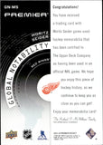 2023-24 Moritz Seider Upper Deck Premier GLOBAL NOTABILITY GAME-USED JERSEY #GN-MS Detroit Red Wings