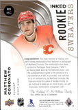 2023-24 Matthew Coronato Upper Deck SP Game Used INKED ROOKIE SWEATERS AUTOGRAPH PATCH 49/49 RC AUTO #RS-MC Calgary Flames