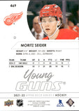 2021-22 Moritz Seider Upper Deck SERIES TWO YOUNG GUNS ROOKIE RC #469 Detroit Red Wings